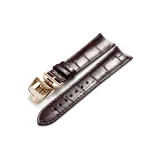 Розовая пряжка, коричневый кожаный ремешок