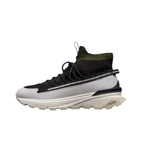 Moncler Устойчивый к истиранию Высокий Топ Спортивная Повседневная Обувь Мужская Черный Серый