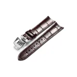 Серебряная пряжка, коричневый кожаный ремешок