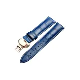 Розово-золотая застежка-бабочка, синяя кожа