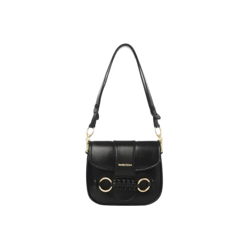 See By Chloe Bright Козья кожа с рельефным узором Сумка через плечо Сумка на плечо Женская Черная