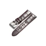 Серебряная пряжка, коричневый кожаный ремешок