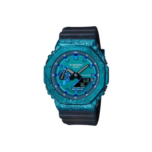 CASIO Аналоговый Цифровой 2100 Collection Кварцевый механизм Смольный ремешок Часы Мужские Циферблат Синий