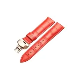 Розово-золотая застежка-бабочка, красная кожа