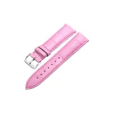 Серебряная шпилька - розово-красная кожа