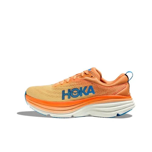 HOKA ONE ONE Bondi 8 Low Топ Повседневные Беговые Кроссовки Мужские Оранжевые