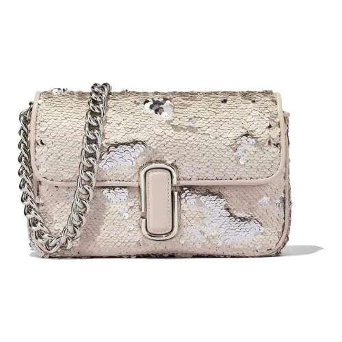 MARC JACOBS Кожаная отделка Сумка на плечо Портативная Сумка через плечо Женская Серого цвета