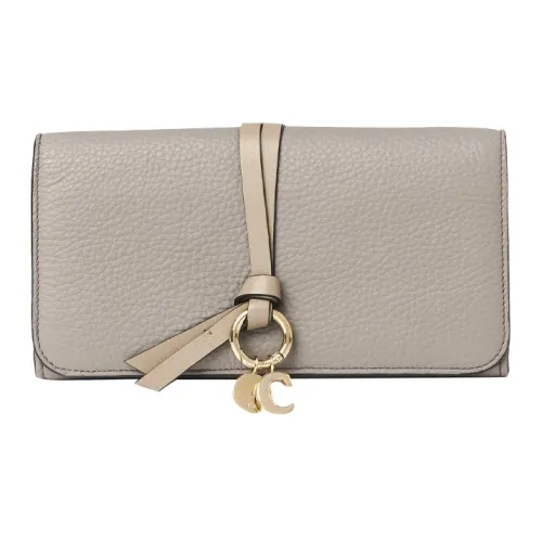 Chloe Alphabet с рельефным узором телячья кожа кошелек женский серый