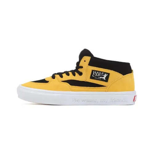 Vans Half Cab '92 MID Топ Кроссовки для скейтбординга Унисекс Коричнево-желтый