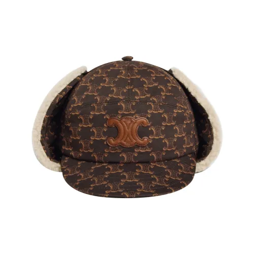 CELINE Шапки-ушанки Каштановый/Карамель Женские