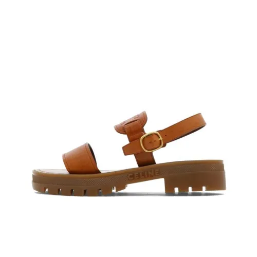 CELINE Пляжные сандалии Женские Коричневый