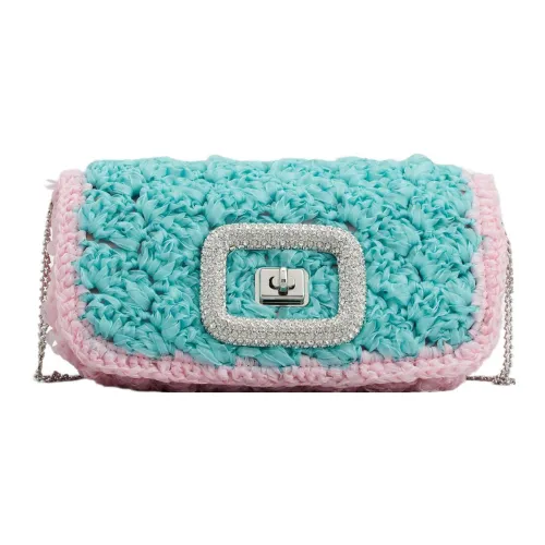 Roger Vivier Прозрачная пряжа Сумка через плечо Клатч Мини Женские Синий