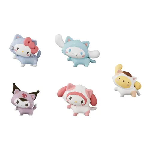 BANDAI Kuromi My Melody Cinnamoroll Pompompurin Sanrio Puppy Shape Collection Lucky Целая коробка 5 шт