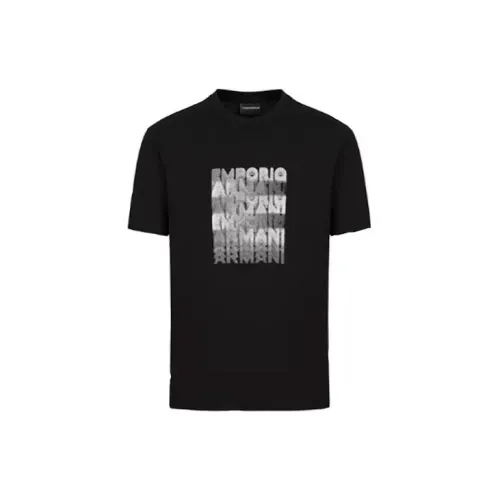EMPORIO ARMANI SS23 T-Shirt Мужской Черный