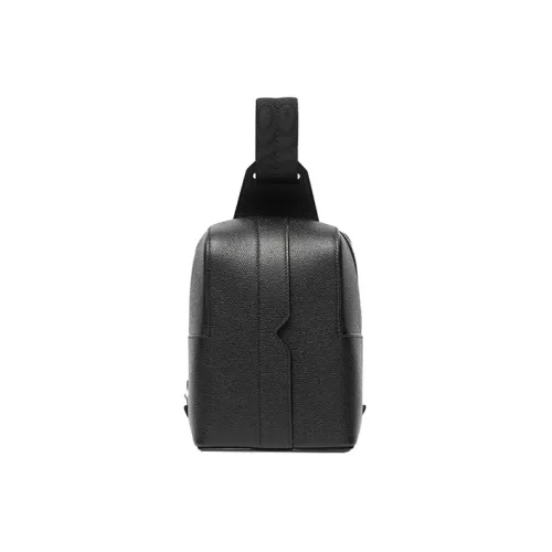 Valextra V Line Телячья кожа Сумка через плечо Сумка на плечо Мужская Черная