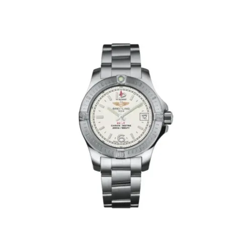 Breitling Кварцевый механизм Женские часы 33 мм Бежевый циферблат Нержавеющий стальной корпус Нержавеющий стальной ремешок