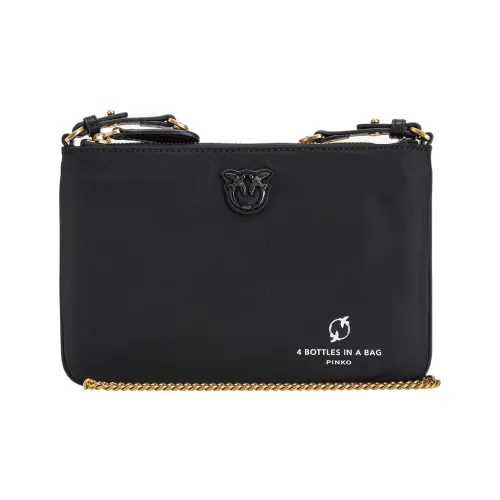 PINKO Ткань Swallow Сумка Ручная Сумка Сумка через плечо Маленькая Женская Синяя Черная