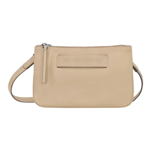 LONGCHAMP 3D Коровья кожа с овчиной сумка через плечо маленькая женская бежевая