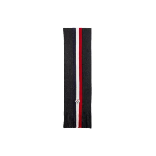 MONCLER Шерсть Вязаные Шарфы Мужской Черный