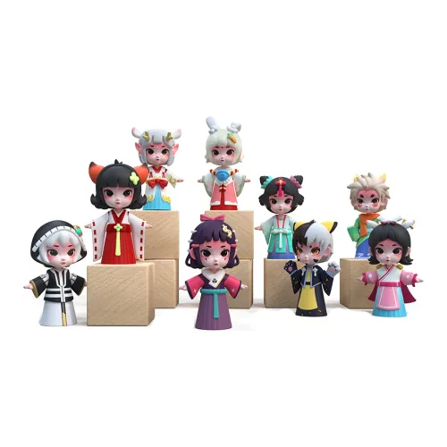 Eleven And Toys Fuxiaoji's Innocent Wa Mischievous Коллекция Слепые коробки Один Mystery Коробка Целая коробка 8 шт