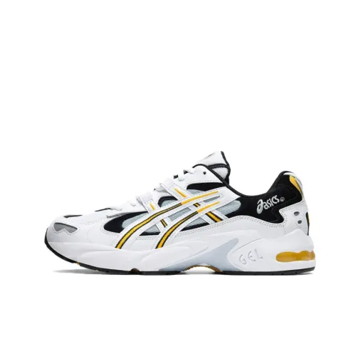 Asics Gel Kayano 5 Low Топ Беговые кроссовки Унисекс Белый Желтый