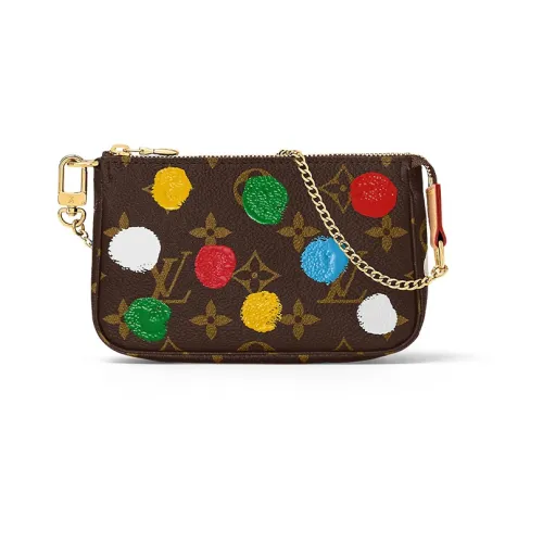 LOUIS VUITTON Yayoi Kusama Коллаборация Покрытие Холст Сумка через плечо Мини Женская Многоцветная