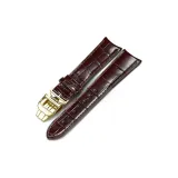 Золотистая пряжка, коричневая кожа