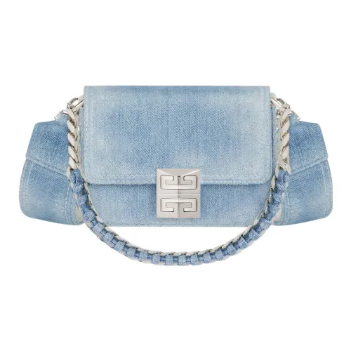 GIVENCHY 4G Ткань Denim Сумка через плечо Сумка через плечо Маленькая Женская Синяя