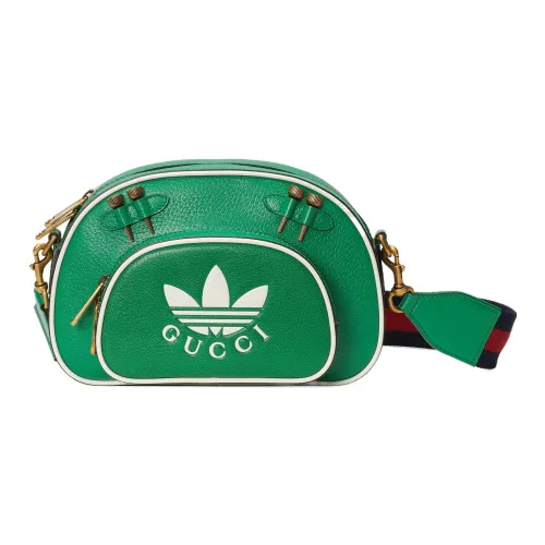 GUCCI Adidas Коллаборация Холст Сумка через плечо Сумка на плечо Женская Зеленая