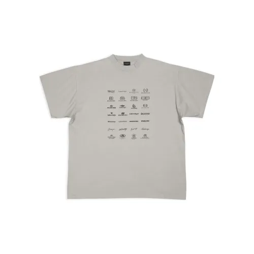 Balenciaga T-Shirt Loose Fit Unisex Gray Баленсиага T-рубашка свободного кроя унисекс серого цвета