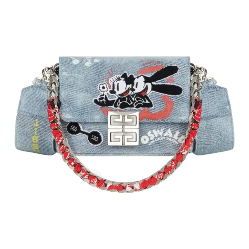 GIVENCHY Disney Коллаборация Деним с Телячьей Кожей Сумка через плечо Сумка через плечо Маленькая Женская Синяя