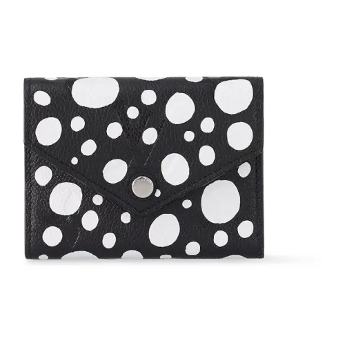 LOUIS VUITTON Yayoi Kusama Коллаборация Victorine Кожа Victoria Кошелек Женские Черный