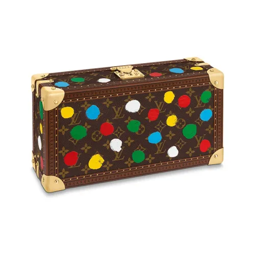 LOUIS VUITTON Кожа Наручные часы Коробка Восемь Коробка для часов Твердый Чехол Женский Коричневый