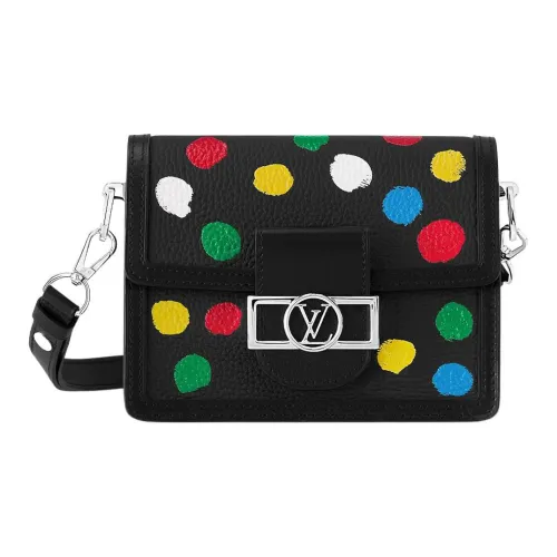 LOUIS VUITTON Yayoi Kusama Коллаборация Dauphine Кожа Dafne Сумки через плечо Сумка на плечо Мини Женская Многоцветная