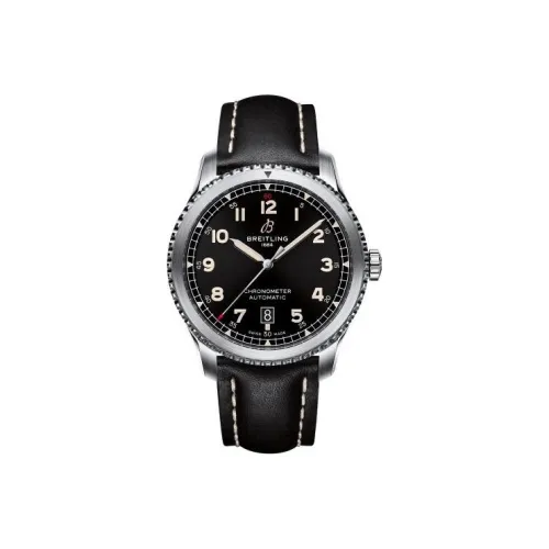 Breitling Автоматический Механический Механизм Мужские Часы 41 мм Черный Циферблат Корпус из Нержавеющей Стали