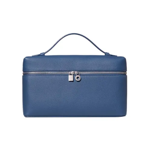 Loro Piana ExtraPocket Кожа Косметичка Маленькая Квадратная Сумка Сумка через плечо Женская Sky Cloud Синий