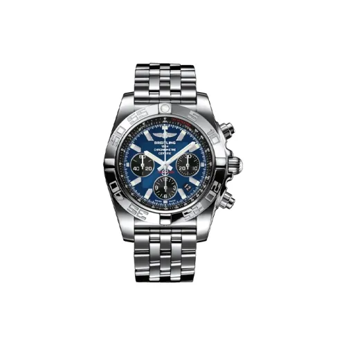 Breitling Автоматический Механический Механизм Мужские Часы 44 мм Синий Циферблат Корпус из Нержавеющей Стали Ремешок из Нержавеющей Стали