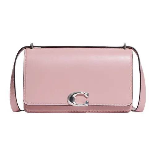 COACH Bandit Утонченный Телячья кожа Сумка через плечо Маленькая Женская Светло-розовая