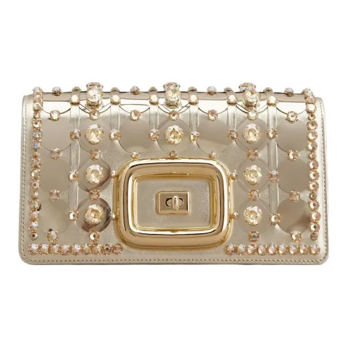 Roger Vivier Металл Кожа Одно плечо Через плечо Клатч Мини Женский Золотой