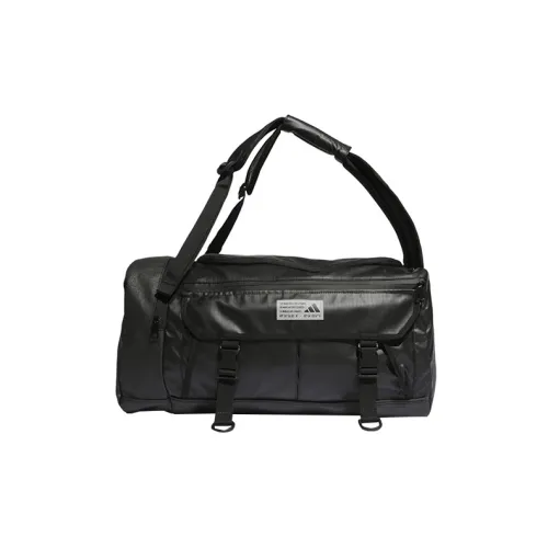 Adidas Полиуретан Дорожная Сумка Спортивная Сумка Средняя Унисекс Черная