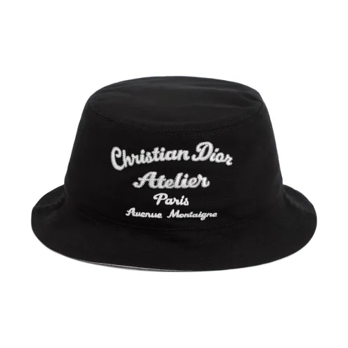DIOR Cotton Bucket Hats Черный Мужской