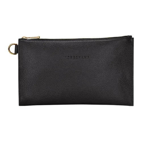 LONGCHAMP Le Foulonné Коровья кожа Клатч Женские Черный