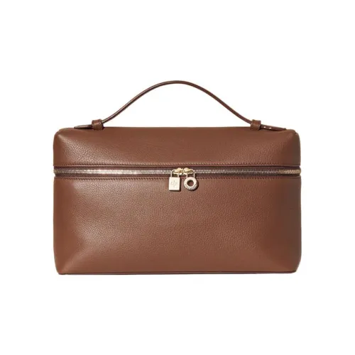 Loro Piana ExtraPocket Телячья кожа Одно плечо Ручная сумка Сумка через плечо Женская Окаменелость Wood Темно-коричневый