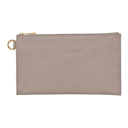 LONGCHAMP Le Foulonné Коровья кожа Клатч Женский Серый