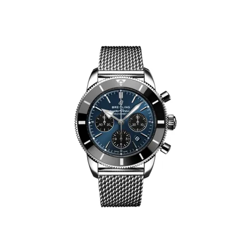 Breitling Автоматический Механический Механизм Мужские Часы 44 мм Синий Циферблат Корпус из Нержавеющей Стали Ремешок из Нержавеющей Стали