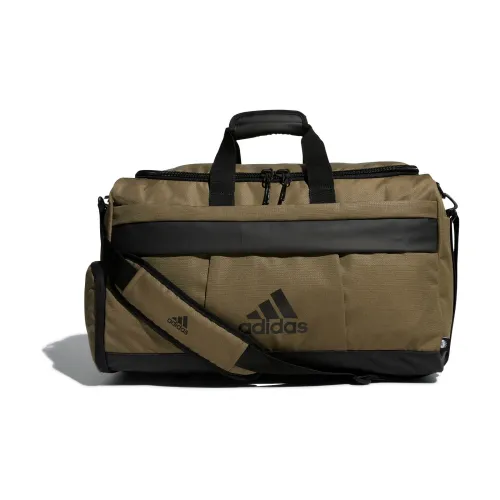 Adidas Переработанный полиэстер GOLF Оборудование Сумка Дорожная сумка Спортивный зал Сумка Большая Мужская Слоистая Оливково-зеленая Черная