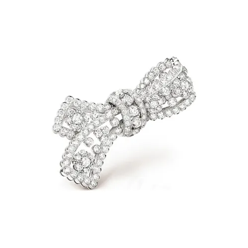 Van Cleef & Arpels Снежинка Сплав Броши Серебряные Женские