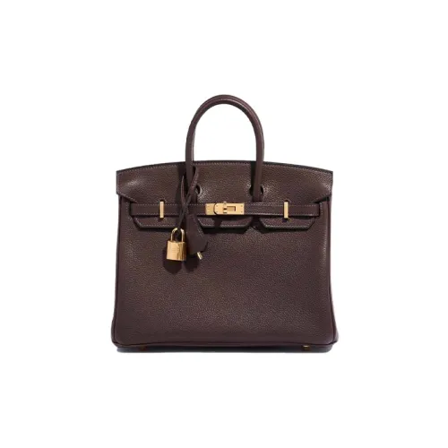 HERMES Birkin Седло Кожа Сумка Birkin Сумка Женские 46 Ebene Эбеновый