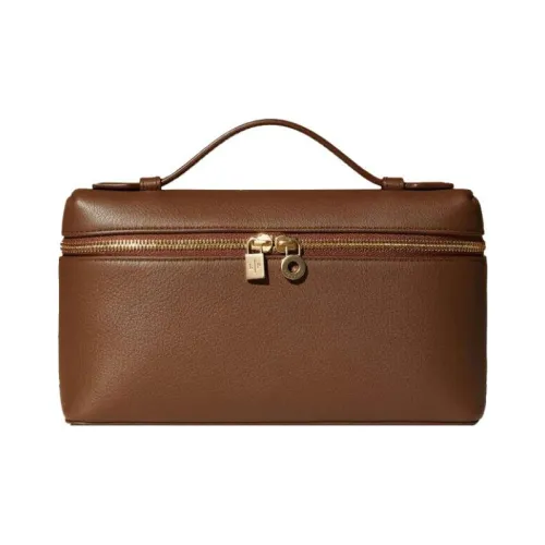 Loro Piana Телячья кожа Одно плечо Сумка Женская Окаменелость Деревянный Темно-коричневый