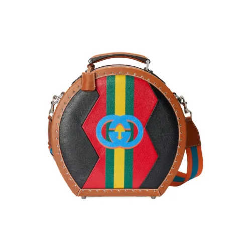 GUCCI Кожа Шапки Кепки Портативный Сумка через плечо Сумка через плечо Маленькая Мужская Черная Красная